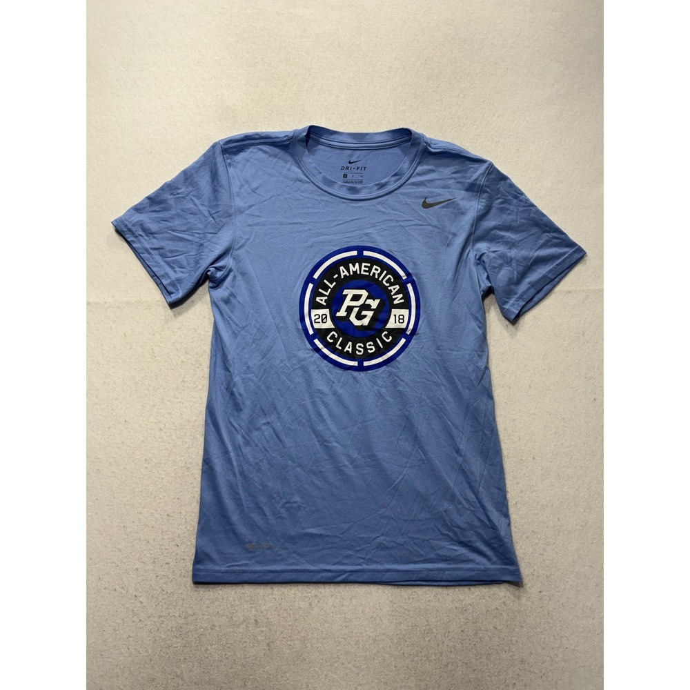 Nike Dri-FIT Shirt Mens Small Blue PG All-American Classic Graphic Baseball Tee